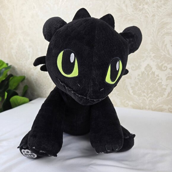 Build-A-Bear DreamWorks Black Stuffed Plush Dragon "How To Train Your Dragon" - Picture 1 of 14